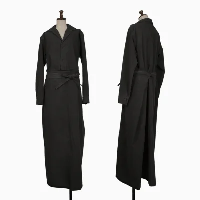 Y's bis LIMI Wool Waist String Long Shirt Dress
