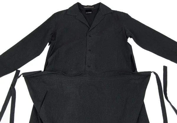 Y's bis LIMI Wool Waist String Long Shirt Dress K-165659_003