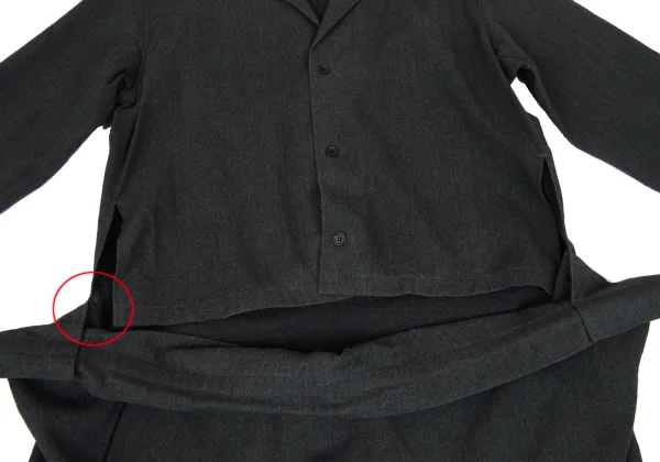 Y's bis LIMI Wool Waist String Long Shirt Dress K-165659_010