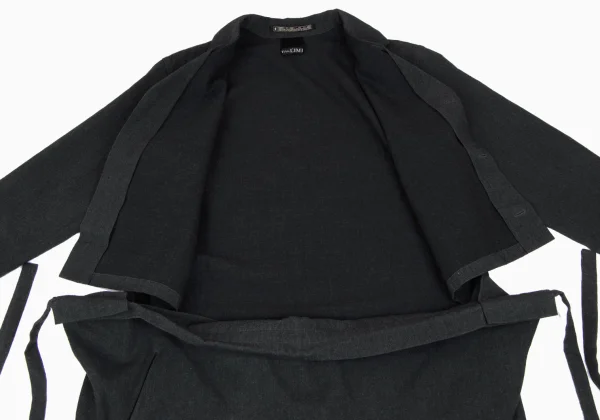 Y's bis LIMI Wool Waist String Long Shirt Dress K-165659_013