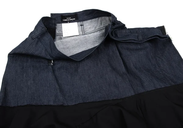 tricot COMME des GARCONS Switching Tiered Zip Denim Skirt K-165661_007