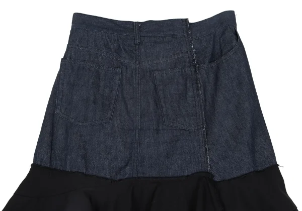 tricot COMME des GARCONS Switching Tiered Zip Denim Skirt K-165661_014