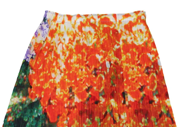 PLEATS PLEASE Colorful Graphic Print Skirt K-165668_004