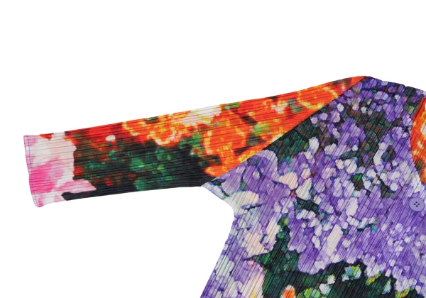 PLEATS PLEASE Colorful Graphic Print Short Cardigan & Skirt K-165669_006