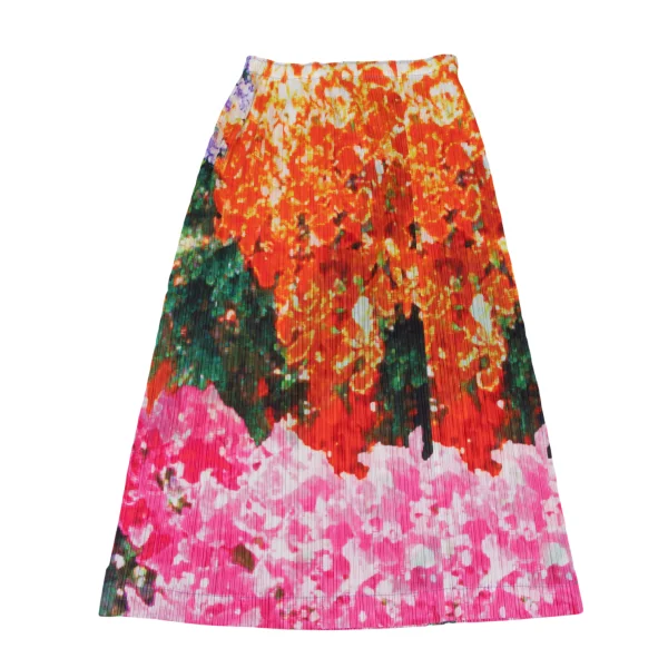 PLEATS PLEASE Colorful Graphic Print Short Cardigan & Skirt K-165669_013