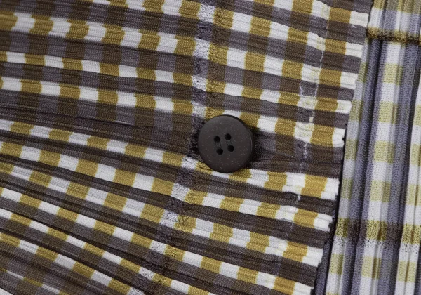 PLEATS PLEASE Check Graphic Print Bolero K-165675_008