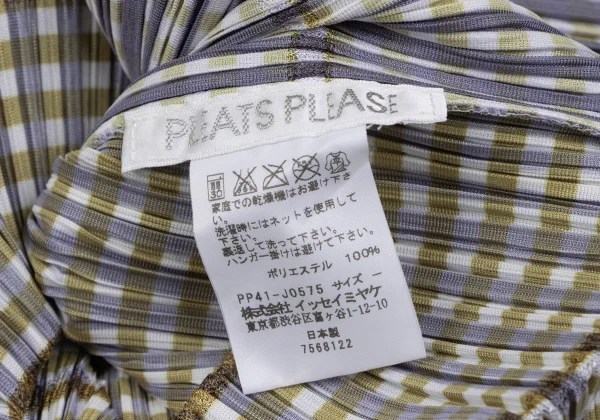 PLEATS PLEASE Check Graphic Print Bolero K-165675_013