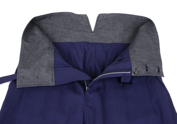 Y's Cotton High-waist Striped Weave Pants K-165676_008