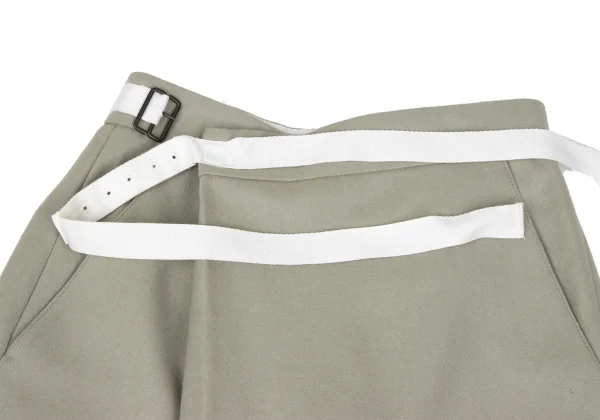 Y's PINK Wool Belted Super Wide Pants K-165677_005