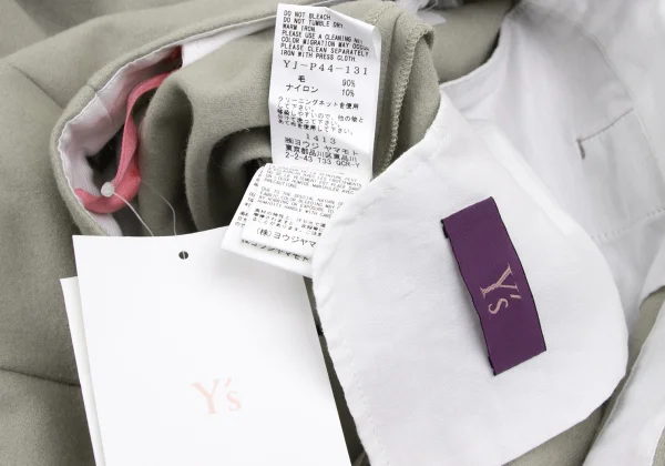 Y's PINK Wool Belted Super Wide Pants K-165677_015