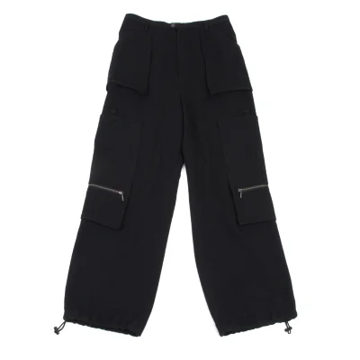 HIROKO KOSHINO TRUNK Poly Rayon Drawstring Cargo Pants