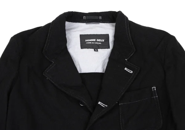 COMME des GARCONS HOMME DEUX Dyed Cashmere Blend Wool Patch Pocket Jacket K-165690_003