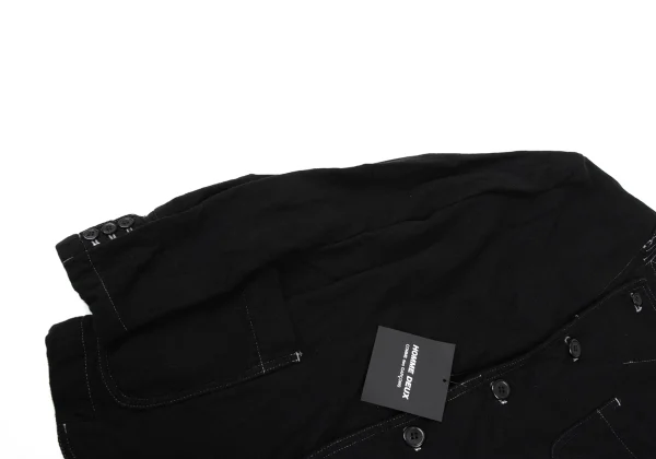 COMME des GARCONS HOMME DEUX Dyed Cashmere Blend Wool Patch Pocket Jacket K-165690_008