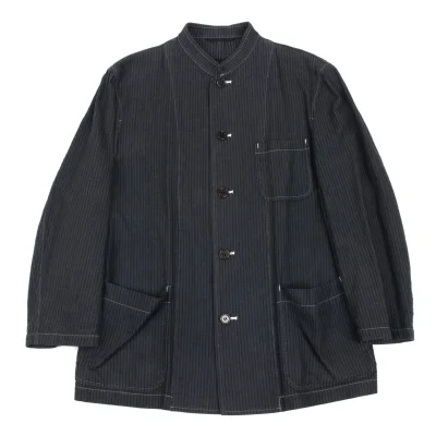 COMME des GARCONS HOMME Striped Stand Collar Jacket