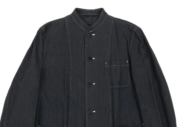 COMME des GARCONS HOMME Striped Stand Collar Jacket K-165691_002