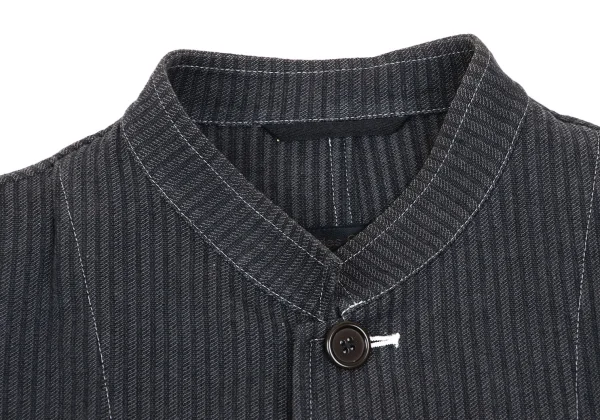 COMME des GARCONS HOMME Striped Stand Collar Jacket K-165691_003