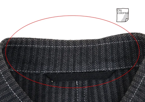 COMME des GARCONS HOMME Striped Stand Collar Jacket K-165691_004