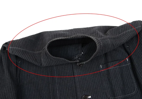 COMME des GARCONS HOMME Striped Stand Collar Jacket K-165691_005