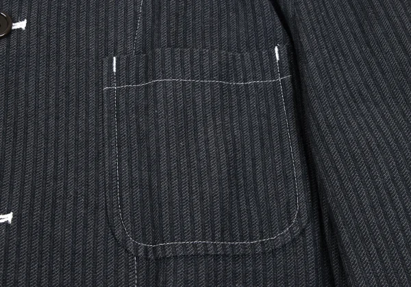 COMME des GARCONS HOMME Striped Stand Collar Jacket K-165691_008