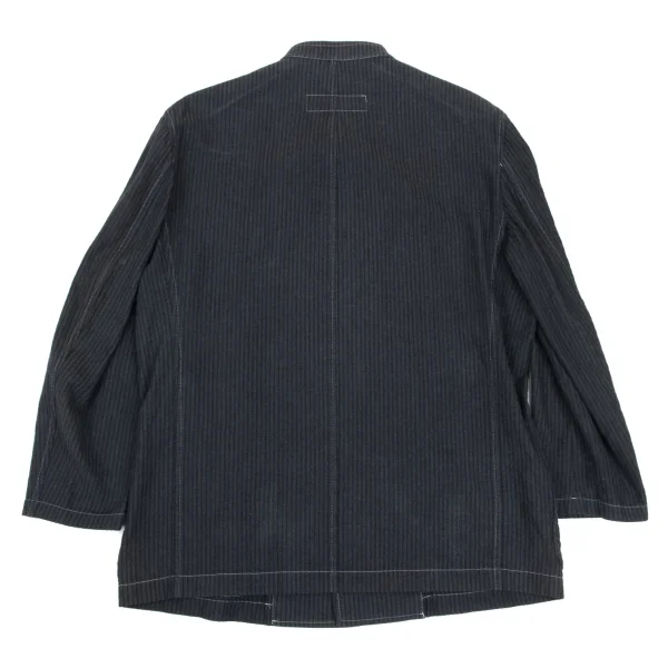 COMME des GARCONS HOMME Striped Stand Collar Jacket K-165691_016