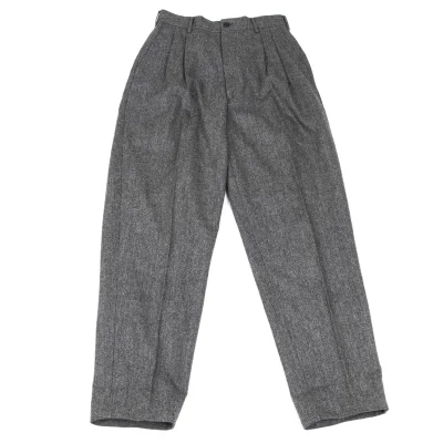 COMME des GARCONS HOMME Wool Herringbone Two Tuck Pants