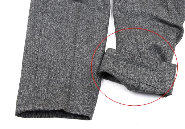 COMME des GARCONS HOMME Wool Herringbone Two Tuck Pants K-165694_010
