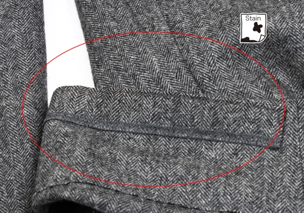 COMME des GARCONS HOMME Wool Herringbone Two Tuck Pants K-165694_011