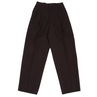 COMME des GARCONS HOMME Wool Gaba Two Tuck Pants
