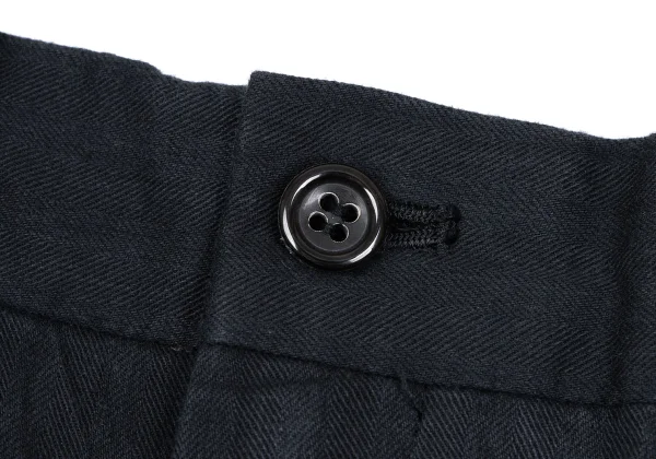 COMME des GARCONS HOMME Cotton Shadow Herringbone Two Tuck Pants K-165701_004
