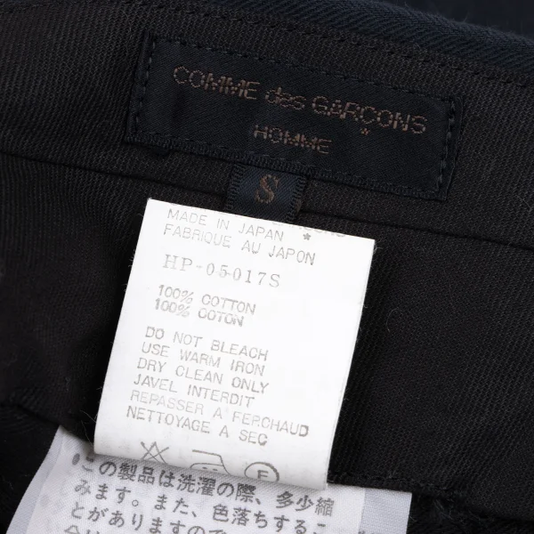 COMME des GARCONS HOMME Cotton Shadow Herringbone Two Tuck Pants K-165701_013
