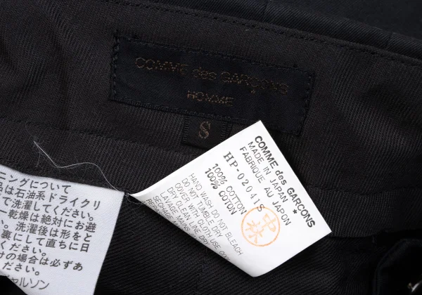 COMME des GARCONS HOMME Cotton Two Tuck Pants K-165702_013