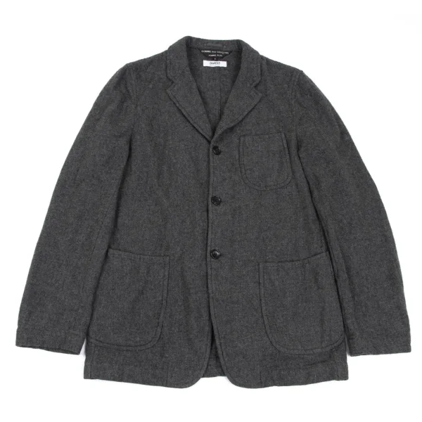COMME des GARCONS HOMME PLUS × District Wool Blend Patch Pocket Jacket Grey S K-165703_001