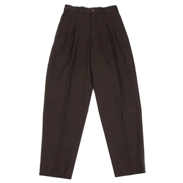 COMME des GARCONS HOMME PLUS Wool Gaba Two Tuck Pants Brown S K-165708_001
