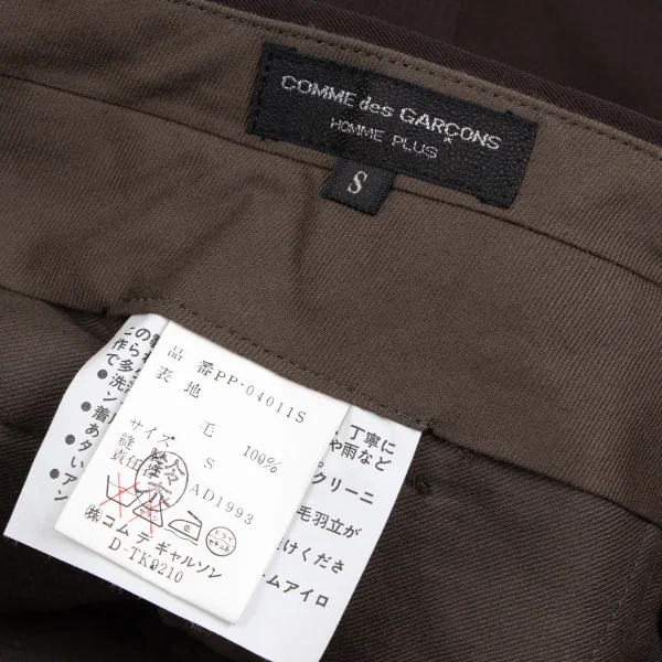 COMME des GARCONS HOMME PLUS Wool Gaba Two Tuck Pants K-165708_013