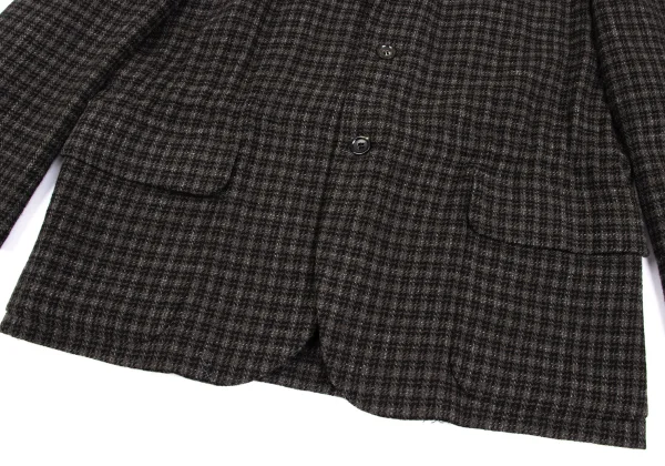 COMME des GARCONS HOMME PLUS Wool Check Tweed Gather Jacket K-165713_007