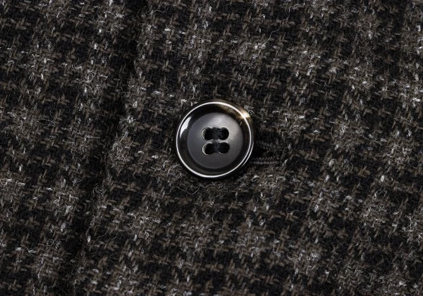 COMME des GARCONS HOMME PLUS Wool Check Tweed Gather Jacket K-165713_008