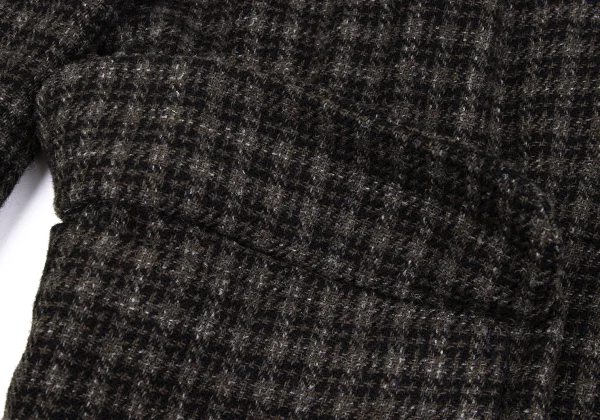 COMME des GARCONS HOMME PLUS Wool Check Tweed Gather Jacket K-165713_009