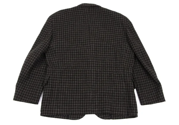 COMME des GARCONS HOMME PLUS Wool Check Tweed Gather Jacket K-165713_011