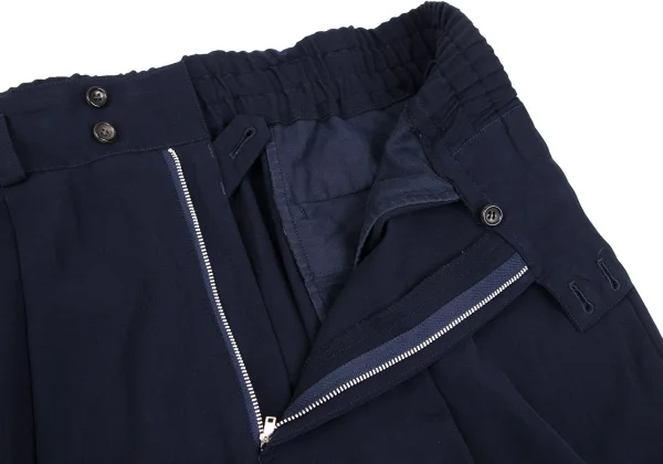 COMME des GARCONS HOMME PLUS Wool Gaba Waist Gathered Wide Double Pants K-165717_005