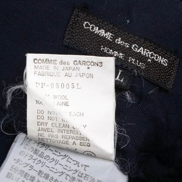 COMME des GARCONS HOMME PLUS Wool Gaba Waist Gathered Wide Double Pants K-165717_013