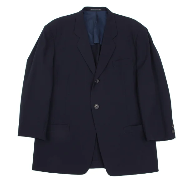 Yohji Yamamoto POUR HOMME Wool Gaba 2B Jacket Navy M K-165718_001