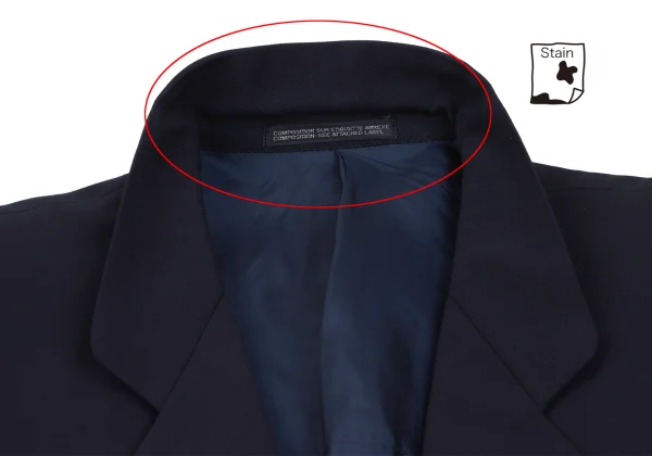 Yohji Yamamoto POUR HOMME Wool Gaba 2B Jacket K-165718_005