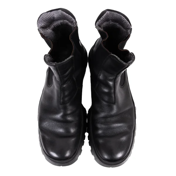 PRADA Mesh Lining Leather Side Gore Boots K-165722_002