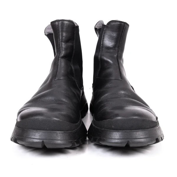 PRADA Mesh Lining Leather Side Gore Boots K-165722_004