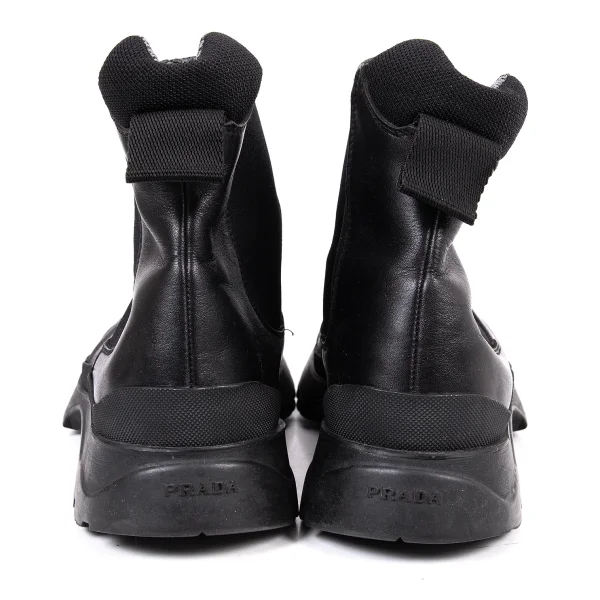 PRADA Mesh Lining Leather Side Gore Boots K-165722_009