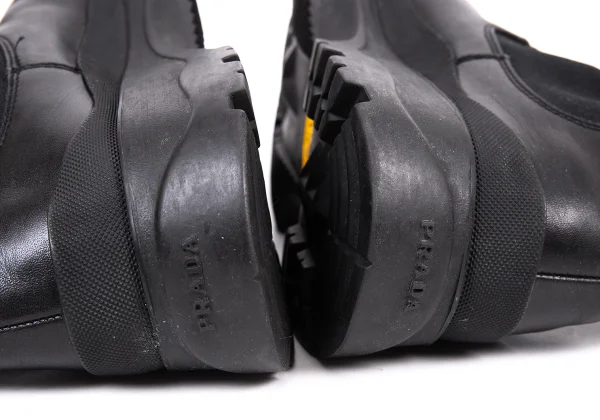 PRADA Mesh Lining Leather Side Gore Boots K-165722_011