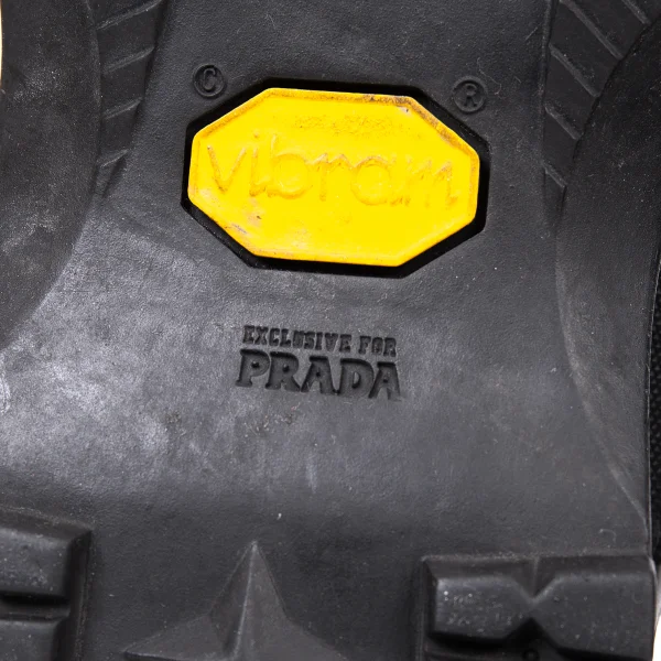 PRADA Mesh Lining Leather Side Gore Boots K-165722_013