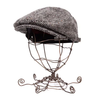 CA4LA Herringbone Tweed Flat Cap