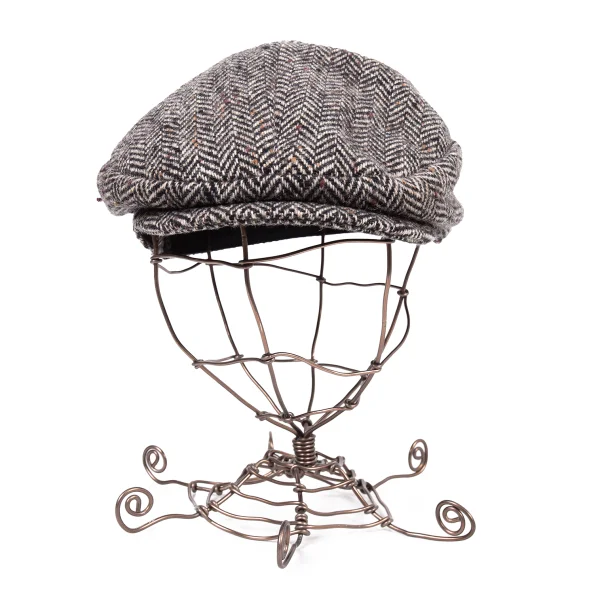 CA4LA Herringbone Tweed Flat Cap K-165723_002