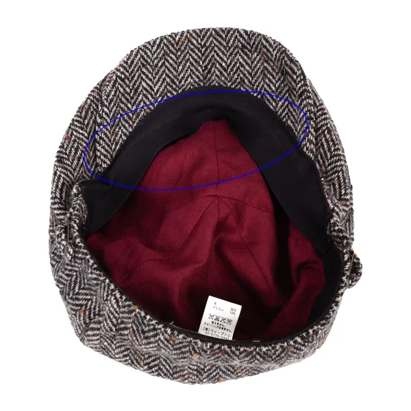 CA4LA Herringbone Tweed Flat Cap K-165723_007